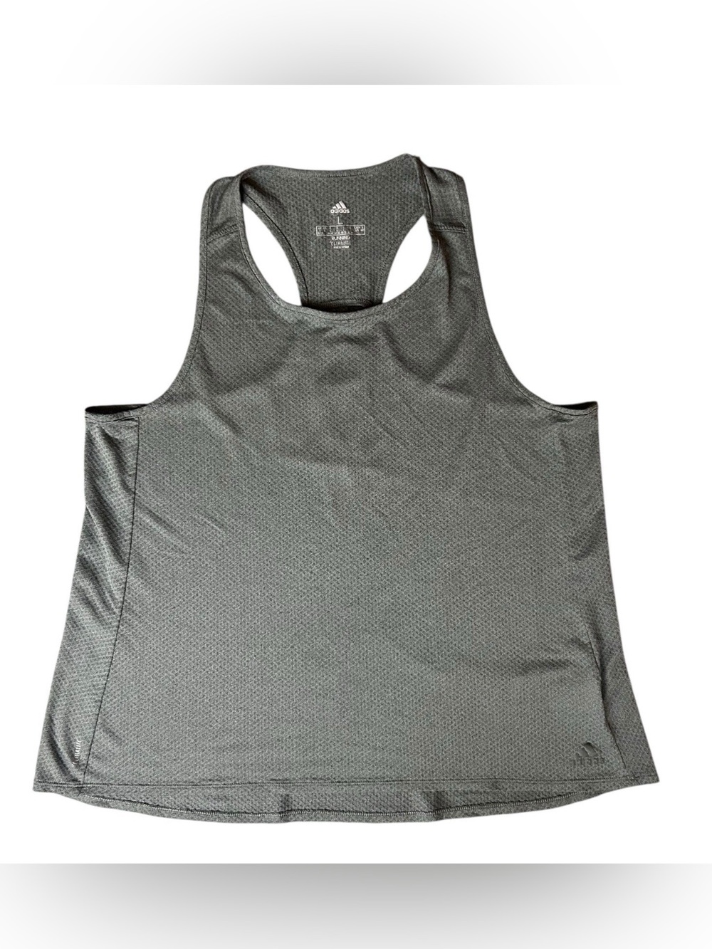 Adidas Women’s Running Climalite Charcoal Gray Mesh Tank Top Sz LARGE Athletic